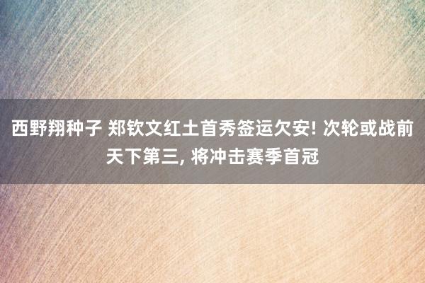 西野翔种子 郑钦文红土首秀签运欠安! 次轮或战前天下第三， 将冲击赛季首冠